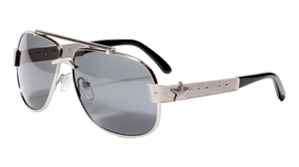 Rockstar Sunglasses isolated on transparent png background. Generative ai