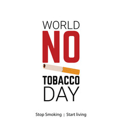 World No Tobacco Day design template. cigarette vector illustration.