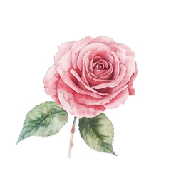 Fototapeta premium pink rose isolated on white