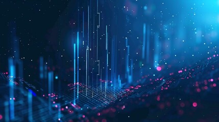 Pop Art Fintech: A Bold Blue Background with Linear Texture for Your Financial Technology Projects	