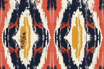 Abstract Pattern in Orange, Black, and White