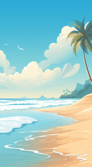 beach background for social media. illustration