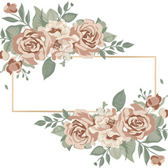 Flower Border Frame, Wedding Decor 