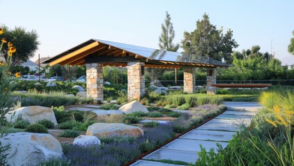 Utilize natural lighting to enhance the reflective surface of the solar panels, adding depth to the image.