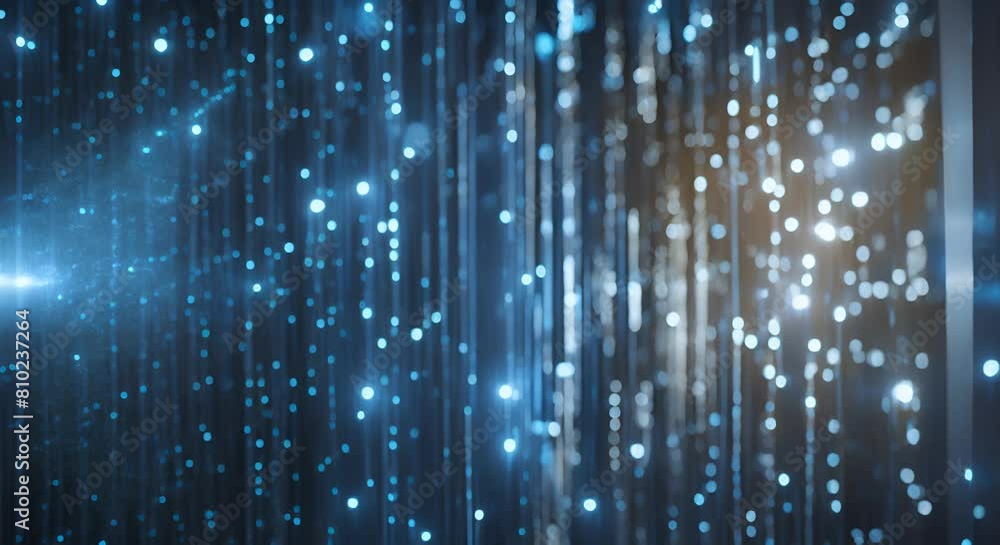 Aufkleber digital data stream in blue cybersecurity and information technology concept