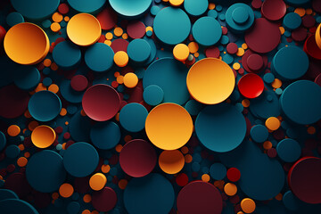 abstract colorful 3D circular background