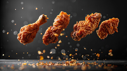 freeze shot flying chicken portions 