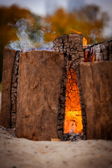 Firewood and Fireplace