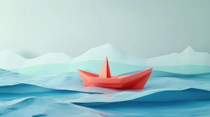 paper boat on the water