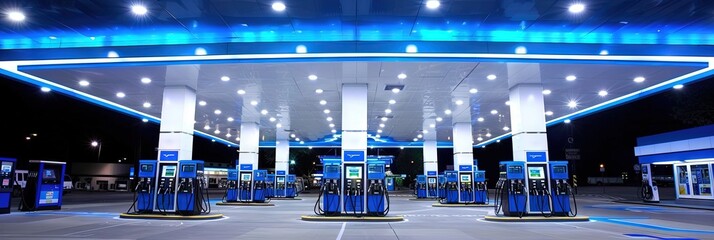 modern gas station