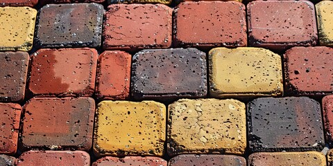 colorful brick walkway