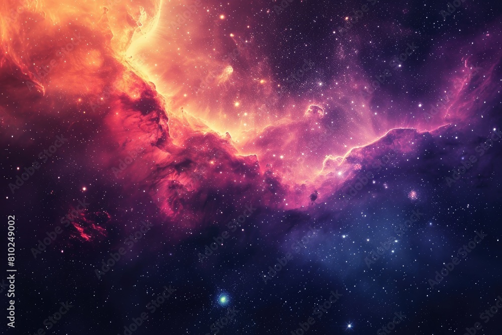 Wall mural abstract outer space art with galactic elements. illustration of a background with a majestic space 