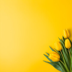 yellow tulip banner background