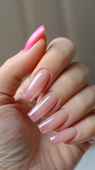 hands with french manicure