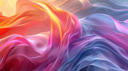 3d Abstract Pulsations, Flowing Waves, Dynamic Energy, Vibrant Colors, Layered Structures, Translucent Layers, Optical Illusions, Bold Contrasts, Energetic Movement