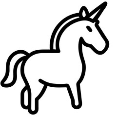 Unicorn Outline Icons