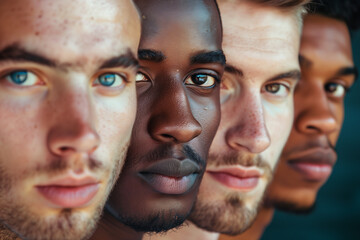 Gropi portrait of diverse young men. Diversity equality and inclusion concept DEI. High quality photo - Powered by Adobe