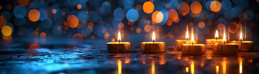 A chilling image of a fading marbled surface on Hanukkah, suggesting the passing of light and time