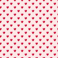 Valentine pattern seamless heart shape pink colors background.
