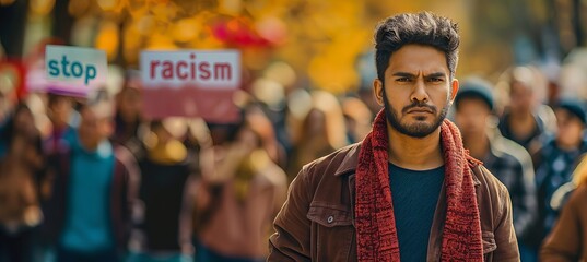 Fototapeta premium emonstration dedicated to the fight against racism