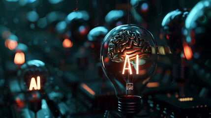 AI Artificial Intelligence 3D Abstract Concept, innovation and ideas of technology. 4K Wallpaper and Background for desktop, laptop, Computer, Tablet, Mobile Cell Phone, Smartphone, Cellphone