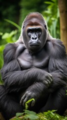 Obraz premium Majestic gorilla in natural habitat