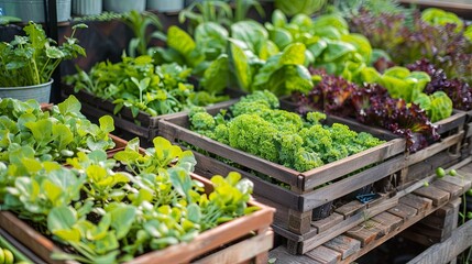 Urban Gardening Bliss: Showcase the joy of cultivating fresh produce in small urban spaces with vibrant images of vegetable gardens.
