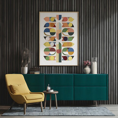 modern living interior with furniture