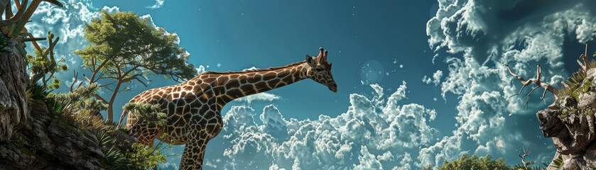 Obraz premium Futuristic concept of a herbivore