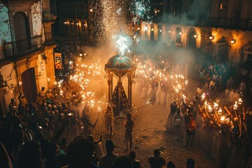 Saintly celebration: st. john baptist birth, san joao do porto porto festival - honoring birth of biblical figure with lively festivities, music, and traditional customs in the vibrant city of Porto.