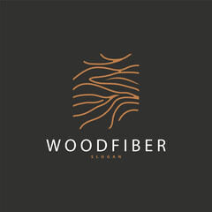 Wood Logo, Wood Fiber Bark Layer Vector, Tree Trunk Inspiration Illustration Design