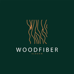 Wood Logo, Wood Fiber Bark Layer Vector, Tree Trunk Inspiration Illustration Design