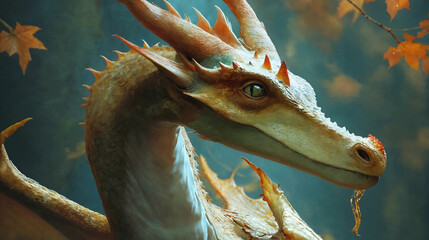 Majestic dragon in medieval era Generative Ai