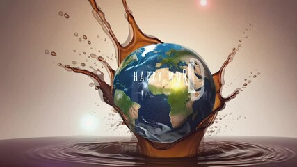 globe and chocolate liquid
