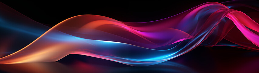 Naklejka premium Sleek Red and Blue Abstract Wave Design