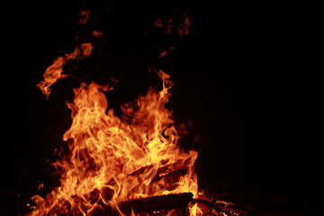 Obraz premium fire in the fireplace