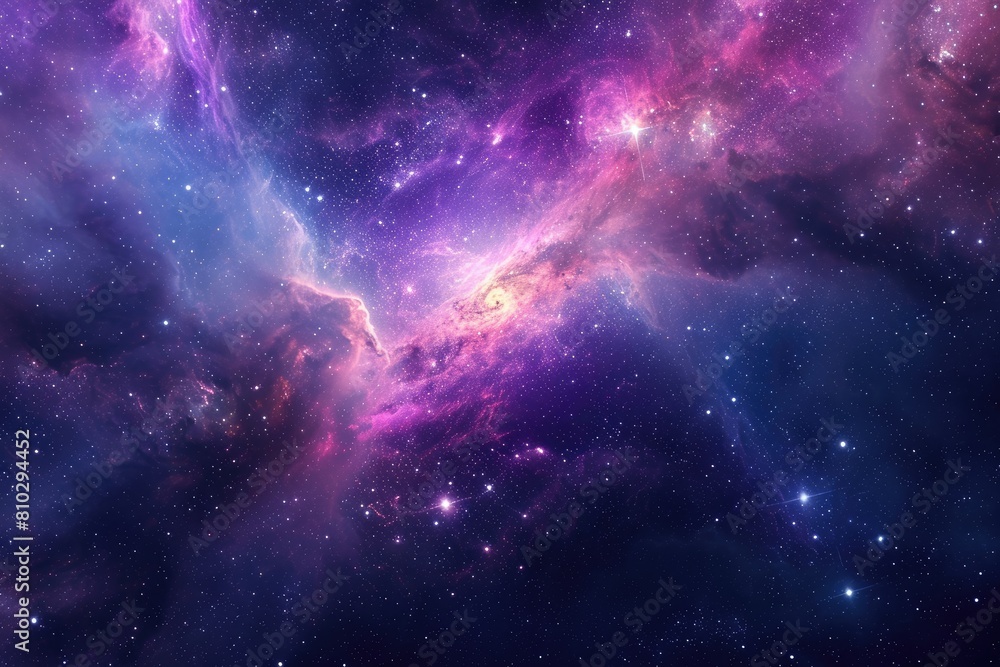 Wall mural cosmic nebula forming new stars in outer space. illustration of a background with a majestic space t