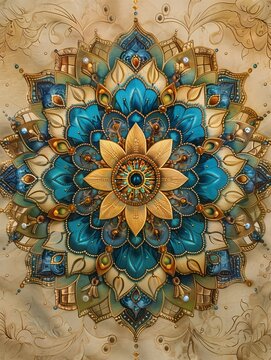 Teal Mandala
