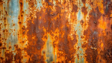 Close-up of a corroded metal surface showing textures and patterns representative of decay and the passage of time