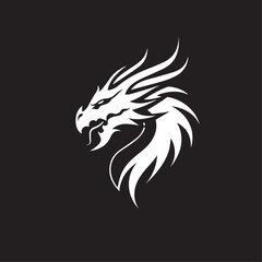 Dragon in cartoon, doodle style . Image for t-shirt, web, mobile apps and ui. Isolated 2d vector illustration in logo, icon, sketch style, Eps 10, black and white. AI Generative