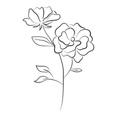 Flower Line Art