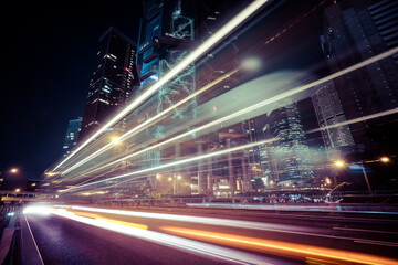 Urban velocity: long exposure city traffic at night