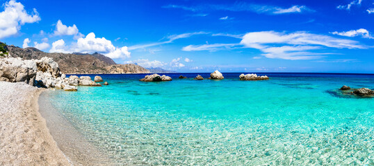 Panoramic view of tropical beach paradise