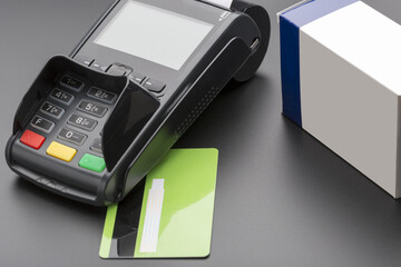 Point of sale terminal with blank card and package