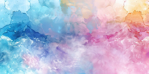 Health Oasis: Abstract Design with Soft Watercolor Tones Evoking Relaxation and Serenity.