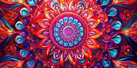Medical Mandala: Abstract Mandala Design Infused with Healing Symbols and Patterns