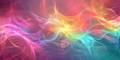 Healing Spectrum: Abstract Composition with Vibrant Colors Representing a Spectrum of Well-being.