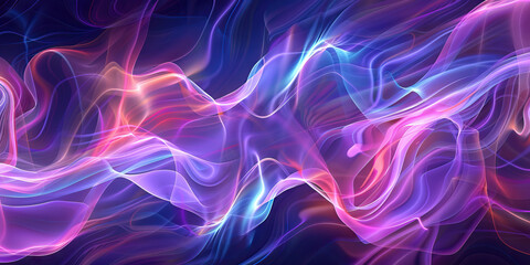 Obraz premium Healing Frequency: Abstract Waves and Patterns Signifying Positive Vibrations and Wellness