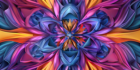 Kaleidoscope: Abstract Design with Diverse Shapes and Colors Representing Diversity and Unity in Healing