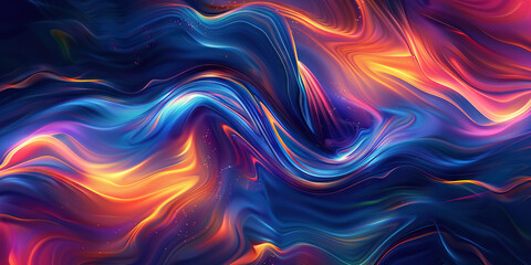 Obraz premium Wellness Waves: Abstract Design with Fluid Motions Depicting Positive Energy and Movement